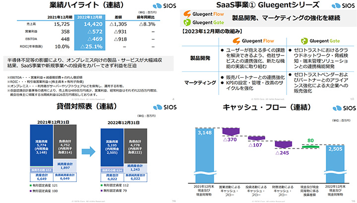 サイオス株式会社のIR・決算サンプル