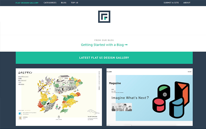 ホームページのデザイン参考例が見れるwebサイト：Flat Trendz