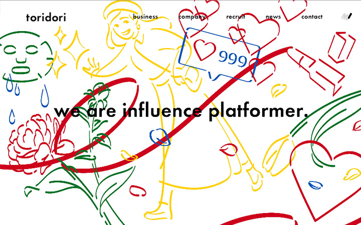 参考にしたい企業のwebデザイン：toridori