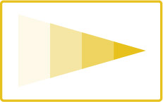 パワーポイントのレイアウトデザイン：フロー図（進むごとに減少する）