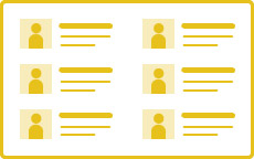 パワーポイントのレイアウトデザイン：リスト（画像複数）