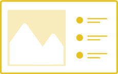 パワーポイントのレイアウトデザイン：リスト（画像1つ+リストは補足）