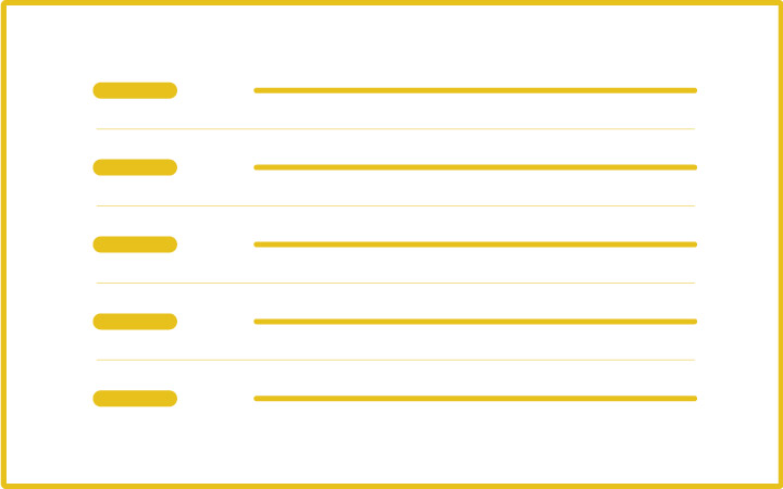 パワーポイントのレイアウトデザイン：リスト（情報リスト）