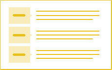 パワーポイントのレイアウトデザイン：リスト（デザインパターン）