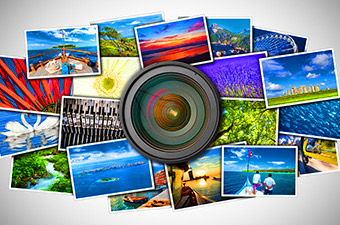 パワーポイントで作る資料で見やすさを損なわせるNGパターン：写真内の色が多すぎる