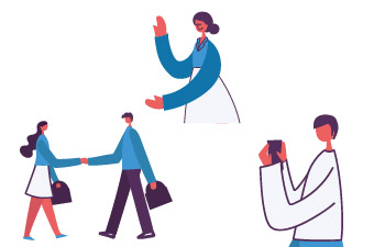 パワーポイントで作る資料で見やすくなるOKパターン：使っている素材のテイストが統一されてい