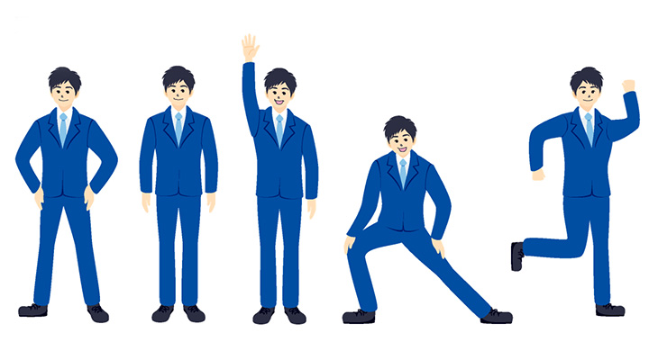 男性のポージングパターン1