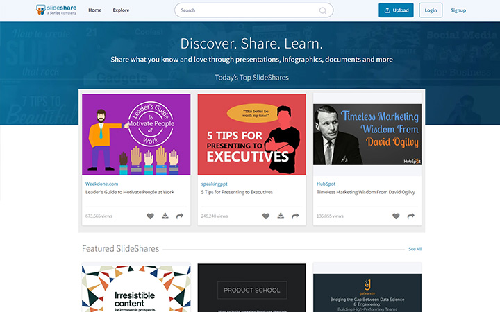 資料共有サイト:slideshare