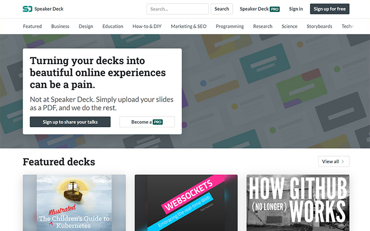 資料共有サイト:Speaker Deck