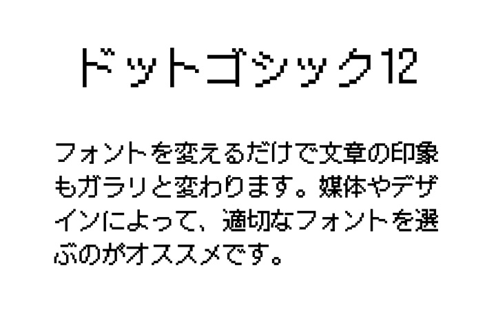ドットゴシック12