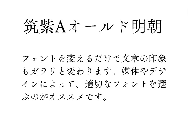 筑紫Aオールド明朝