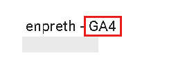 GoogleアナリティクスのGA4プロパティのサンプル