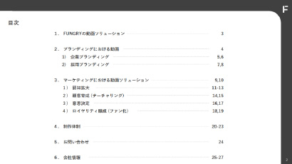 ホワイトペーパーの目次の例3