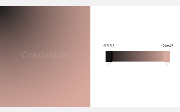 グラデーションパターン黒赤（RGB：#171717）