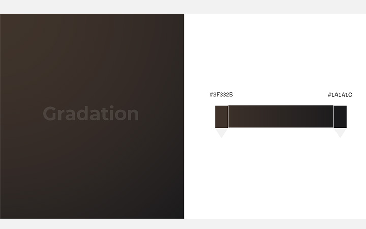 グラデーションパターン茶（RGB：#3F332B）