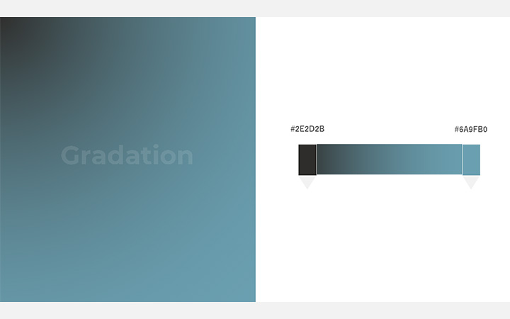 グラデーションパターン青（RGB：#2E2D2B）