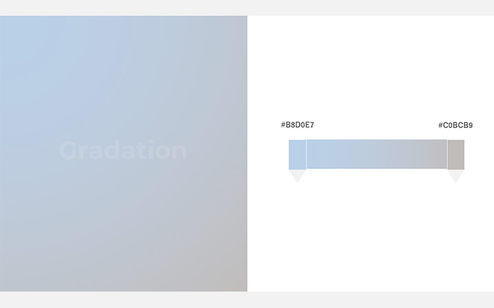 グラデーションパターン紫青（RGB：#B8D0E7）