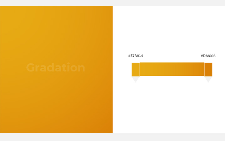 グラデーションパターンオレンジ（RGB：#121212）
