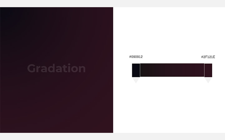 グラデーションパターン黒（RGB：#090912）