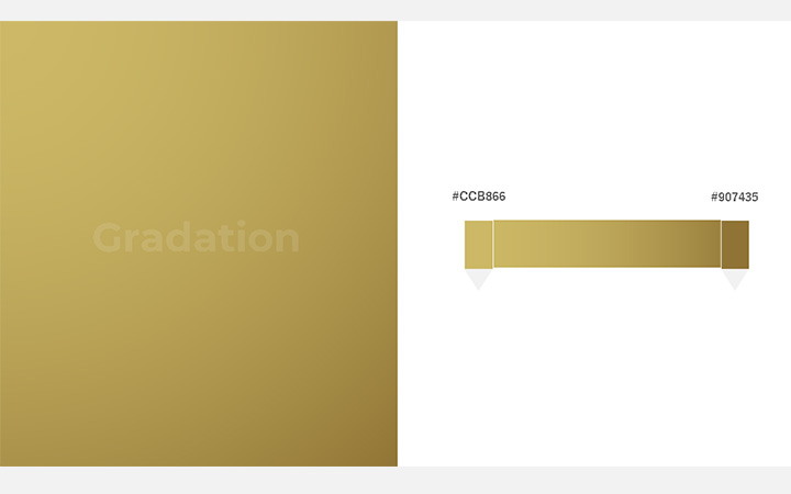 グラデーションパターン黄金（RGB：#CCB866）
