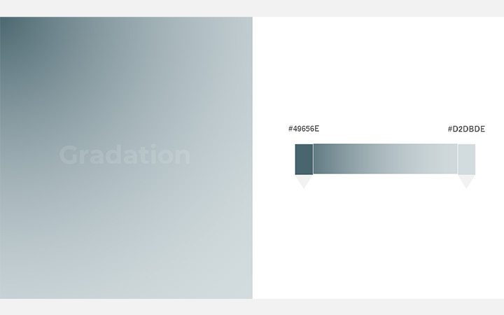 グラデーションパターン灰色（RGB：#49656E）