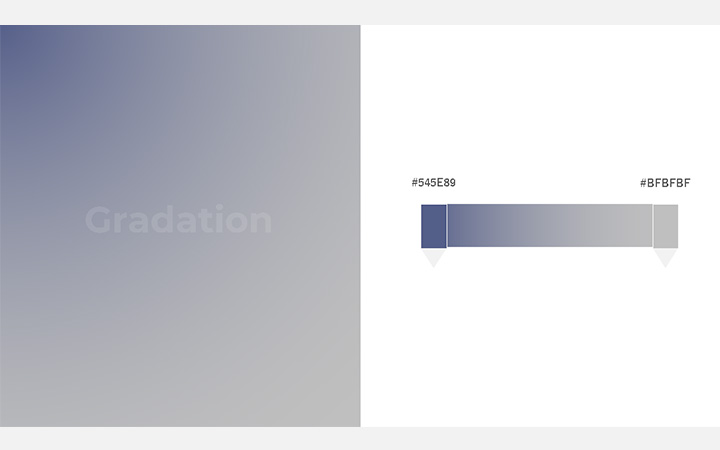 グラデーションパターン紫（RGB：#545E89）