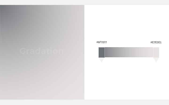 グラデーションパターン灰色（RGB：#6F7277）