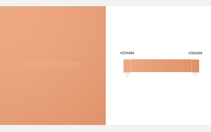 グラデーションパターン黄桃（RGB：#F0E7CC）