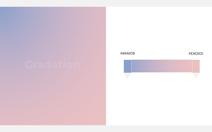 グラデーションパターン：青桃（RGB：#8AA0CB）