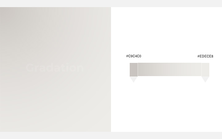 グラデーションパターン灰色（RGB：#C9C4C0）