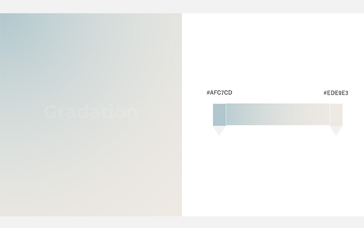 グラデーションパターン青（RGB：#AFC7CD）