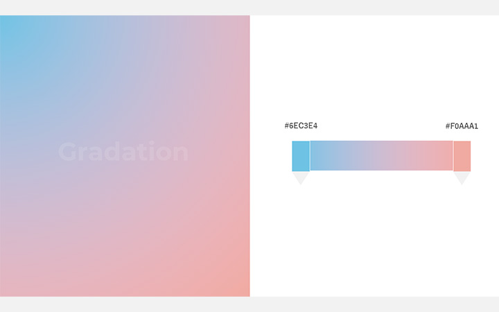グラデーションパターン：青桃（RGB：#6EC3E4）