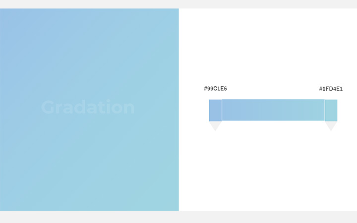 グラデーションパターン：薄青（RGB：#99C1E6）