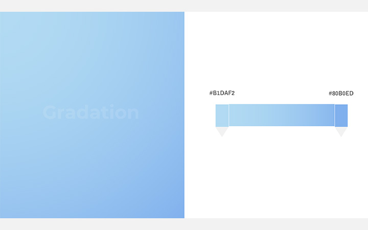 グラデーションパターン：薄青（RGB：#B1DAF2）