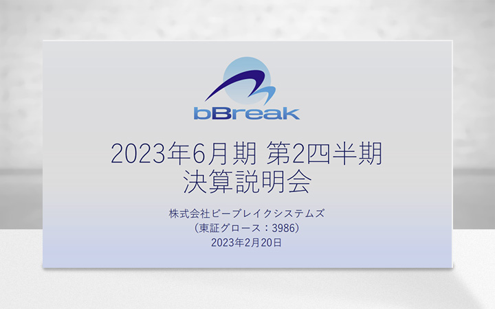 株式会社ビーブレイクシステムズのIR・決算