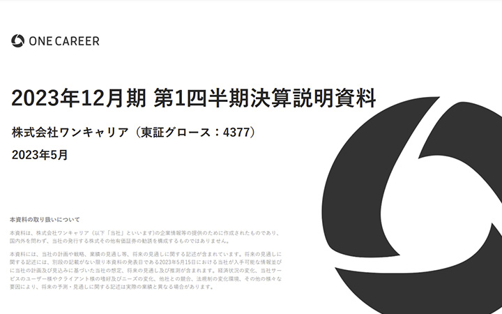 株式会社ワンキャリアのIR・決算