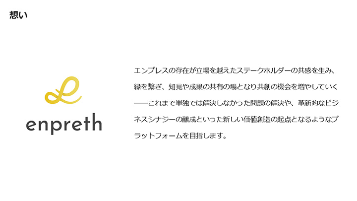 パワーポイントのスライドデザイン例:想い