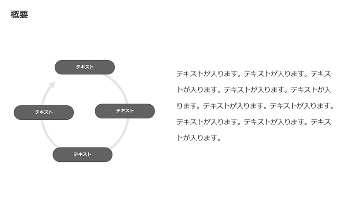 パワーポイントのスライドデザイン例:概要