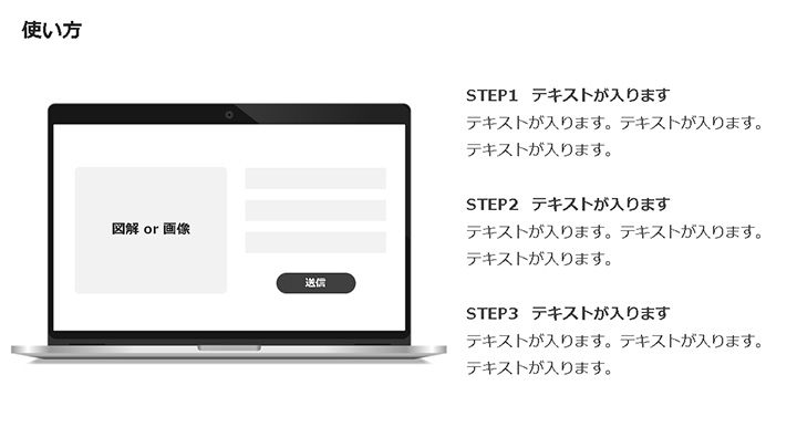 パワーポイントのスライドデザイン例:使い方