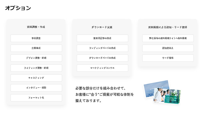 パワーポイントのスライドデザイン例:オプション