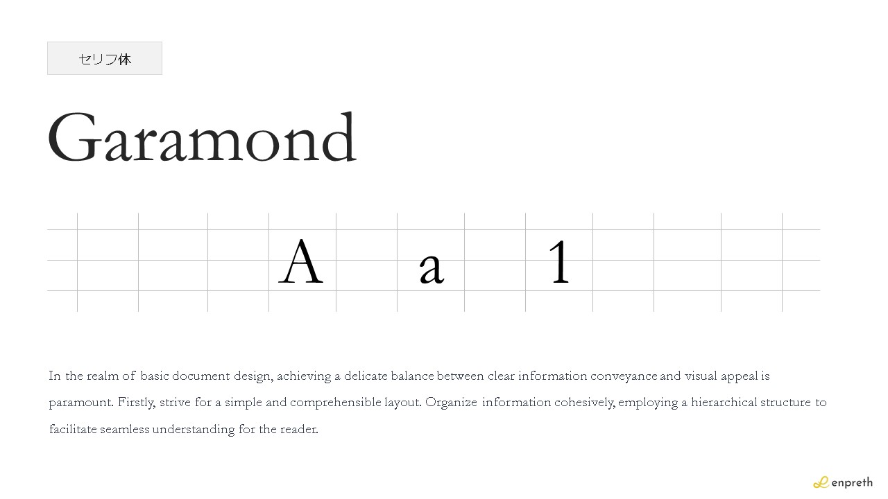 パワポのお勧めフォント:Garamond