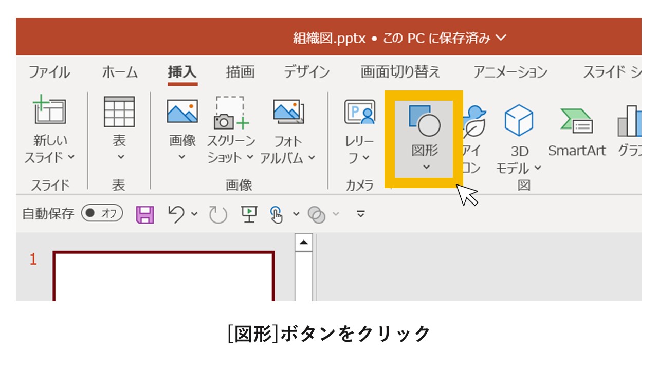 人気 スマートアート 組織図 ひとつの図形に行わけ