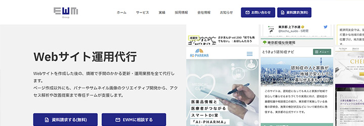 株式会社 イーダブリュエムジャパン Webサイト運用代行