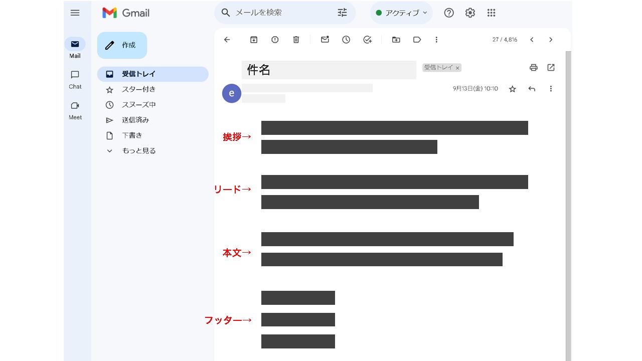 メルマガの基本的なレイアウト