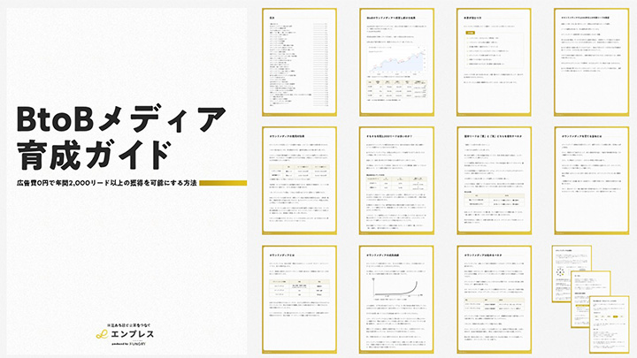 BtoBメディア育成ガイド｜広告費0円で年間2,000リード以上の獲得を可能にする方法