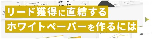 資料ダウンロード用ホワイトペーパー作成