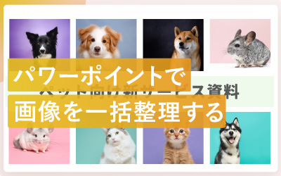 パワーポイントで画像を一括整理する方法