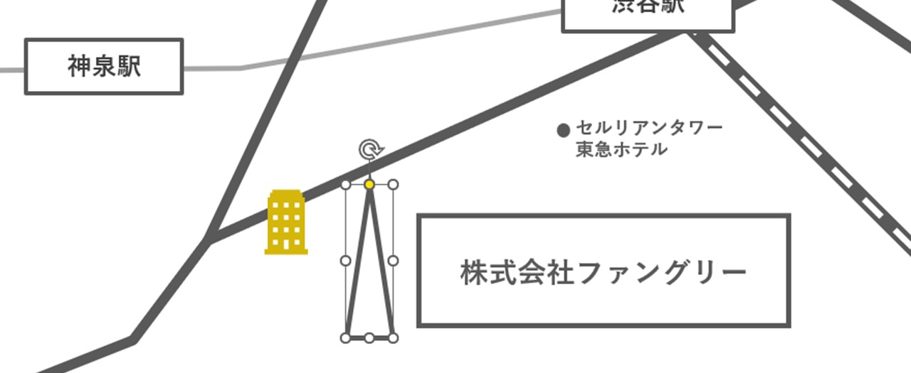 作った三角形を長方形と同じデザインに設定する