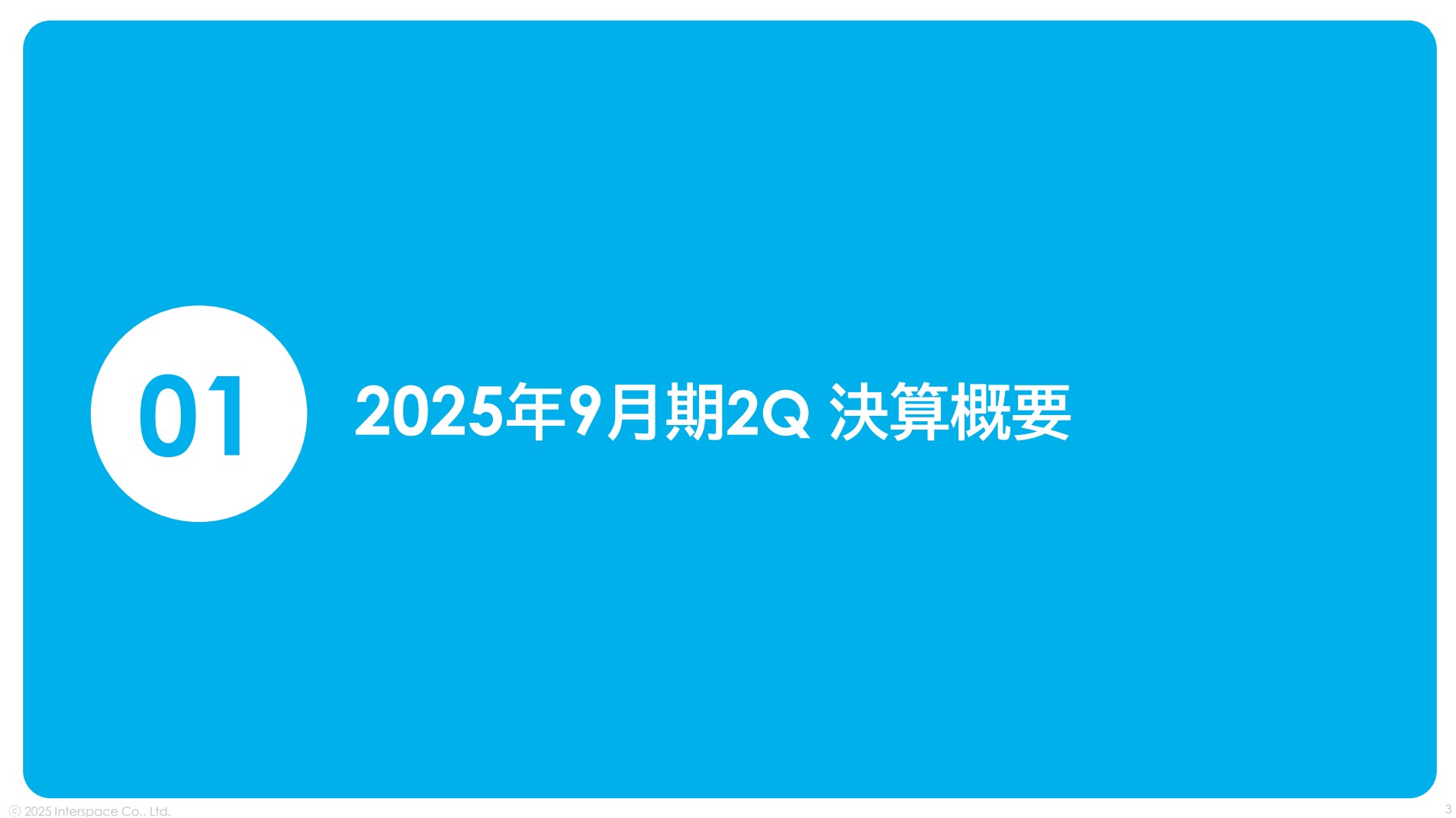株式会社インタースペースのIR・決算：中表紙