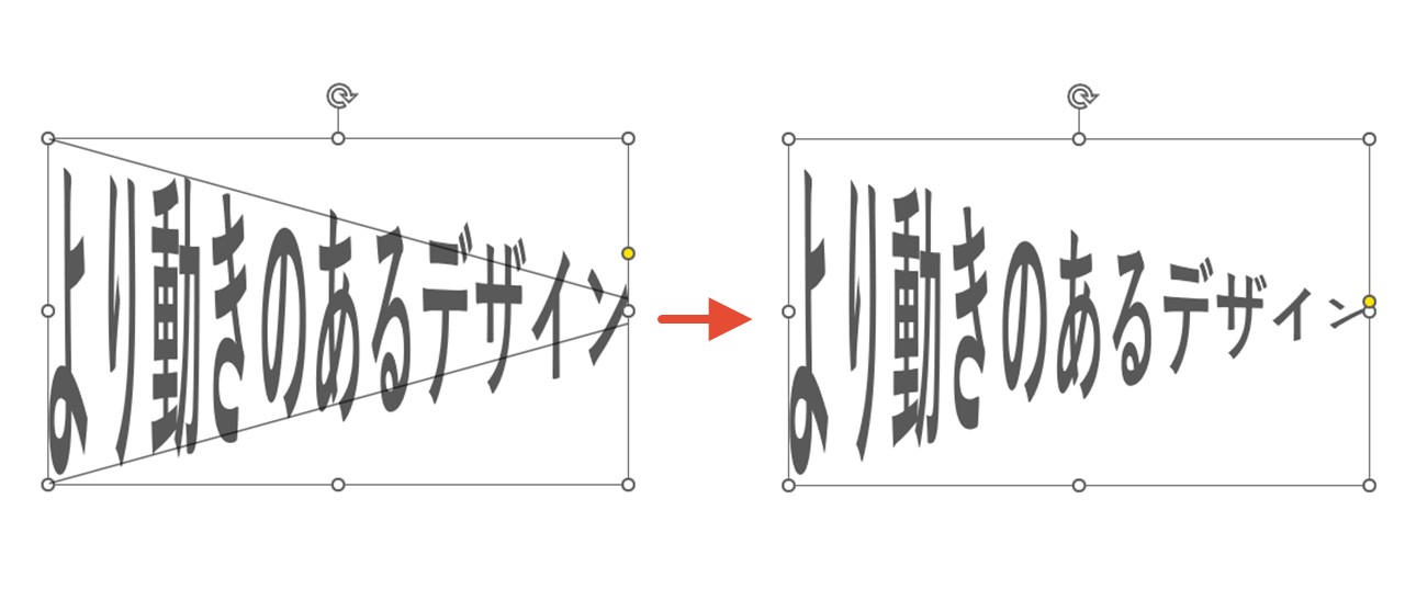 変形の度合を調整